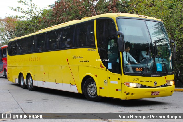Viação Itapemirim 5801 na cidade de São Paulo, São Paulo, Brasil, por Paulo Henrique Pereira Borges. Número da foto: #13260244.