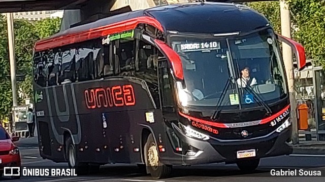 Transportes Única Petrópolis RJ 163.032 na cidade de Rio de Janeiro, Rio de Janeiro, Brasil, por Gabriel Sousa. Número da foto: #13259787.