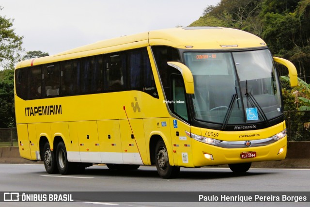 Viação Itapemirim 60069 na cidade de Piraí, Rio de Janeiro, Brasil, por Paulo Henrique Pereira Borges. Número da foto: #13260268.