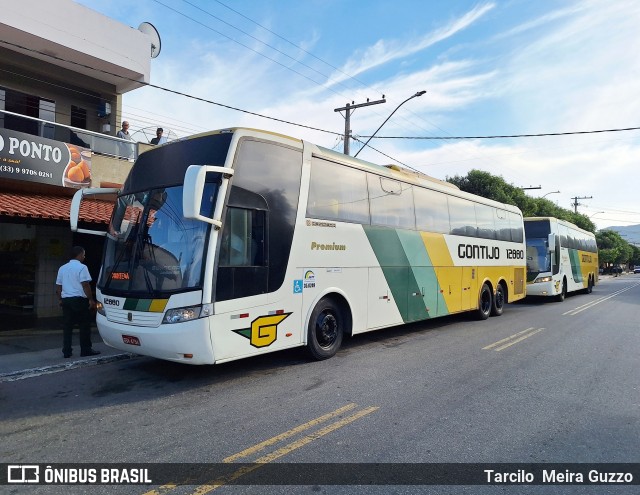 Empresa Gontijo de Transportes 12880 na cidade de Divino das Laranjeiras, Minas Gerais, Brasil, por Tarcilo  Meira Guzzo. Número da foto: #13259468.
