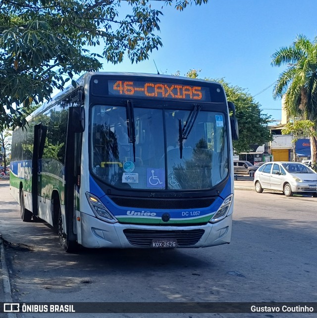 Viação União DC 1.057 na cidade de Duque de Caxias, Rio de Janeiro, Brasil, por Gustavo Coutinho. Número da foto: #13258877.
