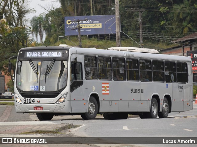 BluMob - Concessionária de Transporte Urbano de Blumenau 9104 na cidade de Blumenau, Santa Catarina, Brasil, por Lucas Amorim. Número da foto: #13258974.
