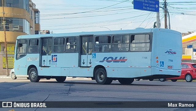 SOUL - Sociedade de Ônibus União Ltda. 7705 na cidade de Porto Alegre, Rio Grande do Sul, Brasil, por Max Ramos. Número da foto: #13260455.