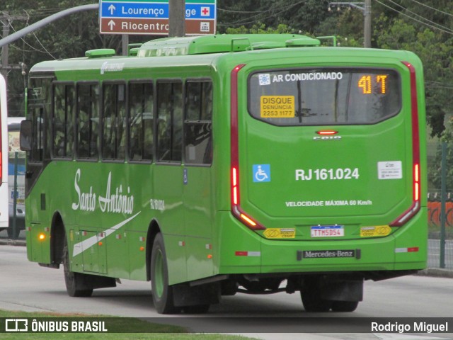 Transportes Santo Antônio RJ 161.024 na cidade de Rio de Janeiro, Rio de Janeiro, Brasil, por Rodrigo Miguel. Número da foto: #13259230.