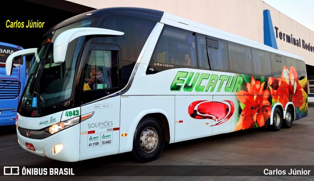 Eucatur - Empresa União Cascavel de Transportes e Turismo 4943 na cidade de Goiânia, Goiás, Brasil, por Carlos Júnior. Número da foto: #13260337.