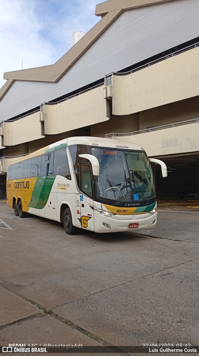 Empresa Gontijo de Transportes 18210 na cidade de São José do Rio Preto, São Paulo, Brasil, por Luis Guilherme Costa. Número da foto: #13187796.