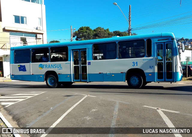 Transul – Transportes Urbanos Nossa Senhora dos Prazeres 31 na cidade de Lages, Santa Catarina, Brasil, por LUCAS NASCIMENTO. Número da foto: #13188871.