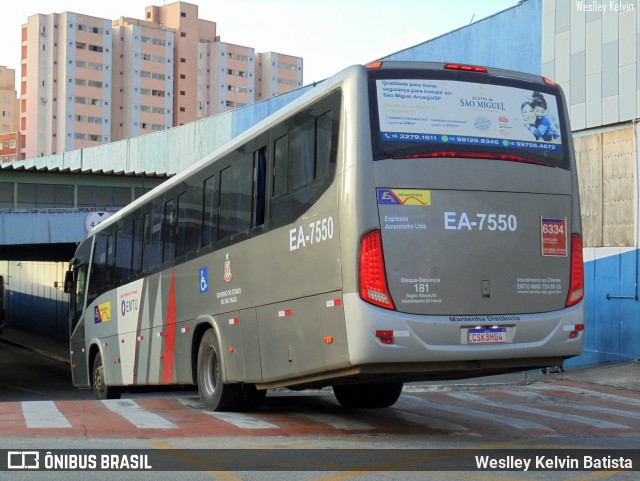 Expresso Amarelinho EA-7550 na cidade de Sorocaba, São Paulo, Brasil, por Weslley Kelvin Batista. Número da foto: #13187748.