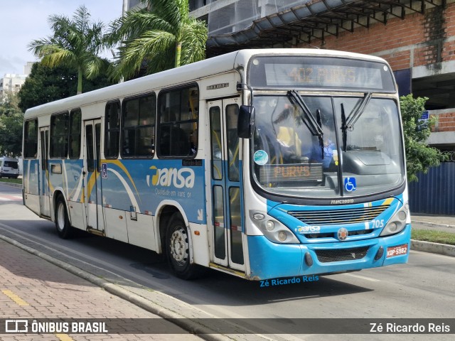 TRANSA - Transa Transporte Coletivo 705 na cidade de Três Rios, Rio de Janeiro, Brasil, por Zé Ricardo Reis. Número da foto: #13188525.