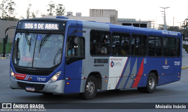 BR Mobilidade Baixada Santista 72107 na cidade de Cubatão, São Paulo, Brasil, por Moiséis Inácio. Número da foto: #13189498.