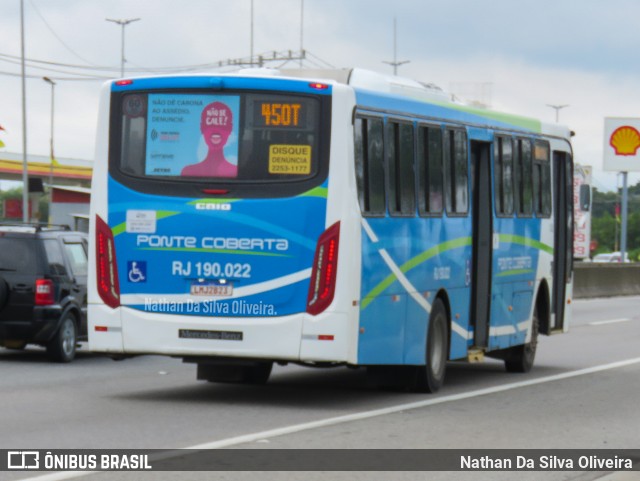 Viação Ponte Coberta RJ 190.022 na cidade de Rio de Janeiro, Rio de Janeiro, Brasil, por Nathan Da Silva Oliveira. Número da foto: #13189604.