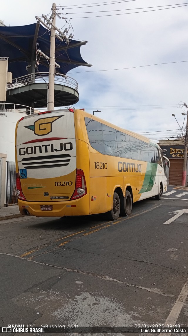 Empresa Gontijo de Transportes 18210 na cidade de São José do Rio Preto, São Paulo, Brasil, por Luis Guilherme Costa. Número da foto: #13187798.