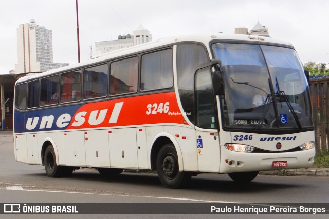 Unesul de Transportes 3246 na cidade de Porto Alegre, Rio Grande do Sul, Brasil, por Paulo Henrique Pereira Borges. Número da foto: #13188088.