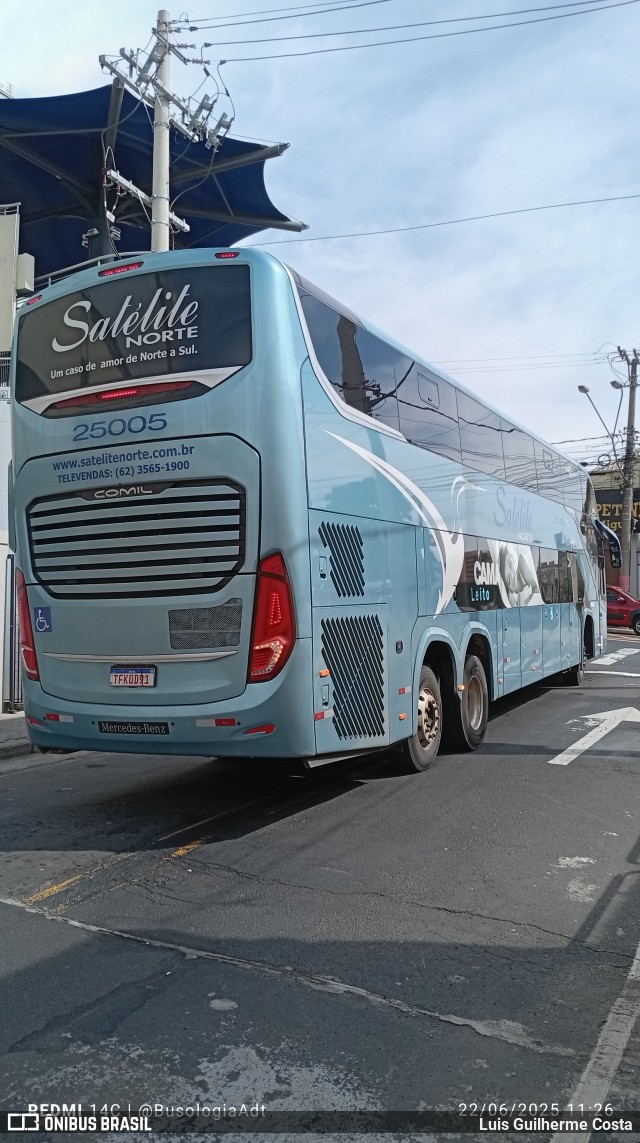 Expresso Satélite Norte 25005 na cidade de São José do Rio Preto, São Paulo, Brasil, por Luis Guilherme Costa. Número da foto: #13187858.