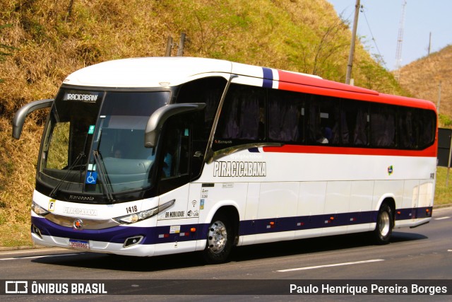 Viação Piracicabana 1418 na cidade de Piraí, Rio de Janeiro, Brasil, por Paulo Henrique Pereira Borges. Número da foto: #13188104.
