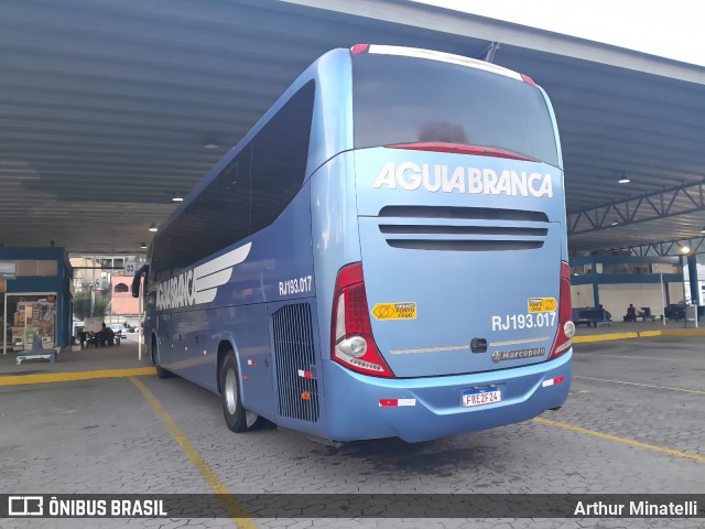 Viação Águia Branca RJ 193.017 na cidade de Três Rios, Rio de Janeiro, Brasil, por Arthur Minatelli. Número da foto: #13189098.