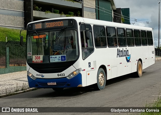 Viação Atalaia Transportes 6423 na cidade de Aracaju, Sergipe, Brasil, por Gladyston Santana Correia. Número da foto: #13261645.