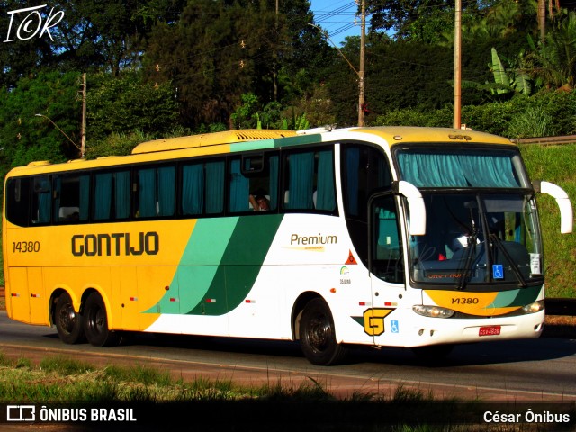 Empresa Gontijo de Transportes 14380 na cidade de Betim, Minas Gerais, Brasil, por César Ônibus. Número da foto: #13262715.