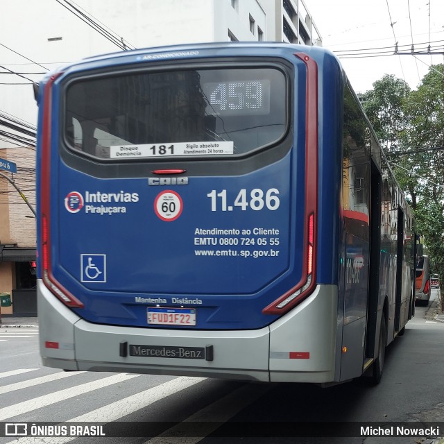 Viação Pirajuçara 11.486 na cidade de São Paulo, São Paulo, Brasil, por Michel Nowacki. Número da foto: #13262800.