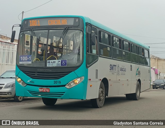 VRS - Viação Roberto Santana 3016 na cidade de Aracaju, Sergipe, Brasil, por Gladyston Santana Correia. Número da foto: #13261679.