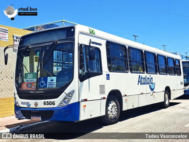 Viação Atalaia Transportes 6506 na cidade de Aracaju, Sergipe, Brasil, por Tadeu Vasconcelos. Número da foto: #13261129.