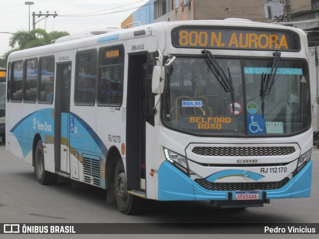 Auto Viação Vera Cruz - Belford Roxo RJ 112.170 na cidade de Belford Roxo, Rio de Janeiro, Brasil, por Pedro Vinicius. Número da foto: #13261846.