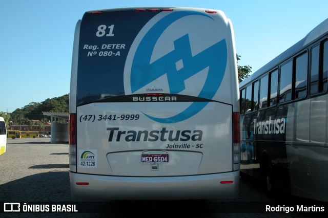 Transtusa - Transporte e Turismo Santo Antônio 81 na cidade de Joinville, Santa Catarina, Brasil, por Rodrigo Martins. Número da foto: #13261235.