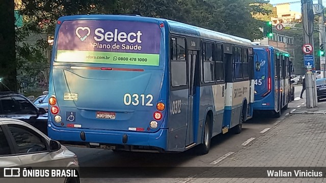 Transol Transportes Coletivos 0312 na cidade de Florianópolis, Santa Catarina, Brasil, por Wallan Vinicius. Número da foto: #13261449.