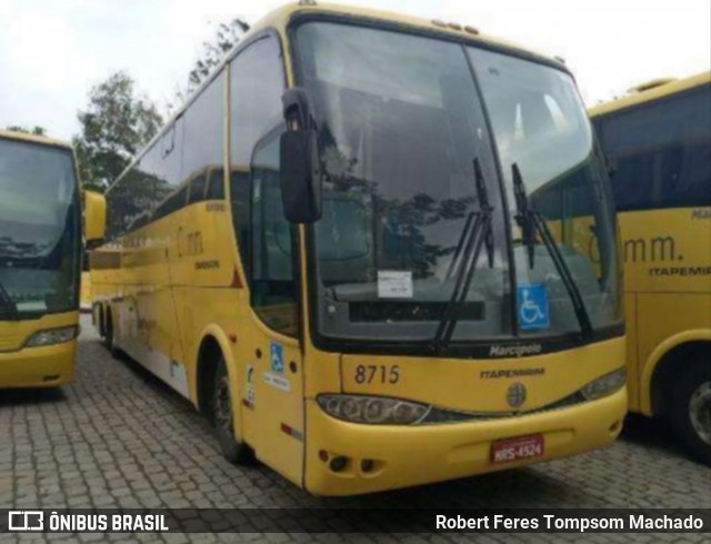 Viação Itapemirim 8715 na cidade de Cachoeiro de Itapemirim, Espírito Santo, Brasil, por Robert Feres Tompsom Machado. Número da foto: #13262491.