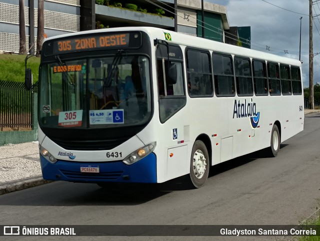 Viação Atalaia Transportes 6431 na cidade de Aracaju, Sergipe, Brasil, por Gladyston Santana Correia. Número da foto: #13261648.