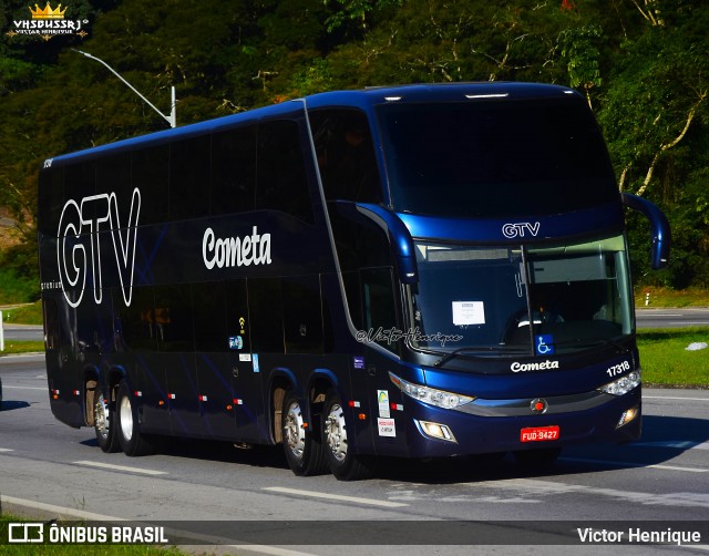 Viação Cometa 17318 na cidade de Petrópolis, Rio de Janeiro, Brasil, por Victor Henrique. Número da foto: #13262728.