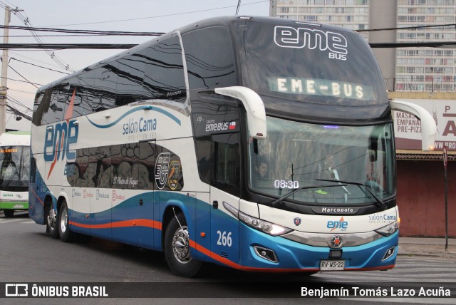 Pullman Eme Bus 266 na cidade de Estación Central, Santiago, Metropolitana de Santiago, Chile, por Benjamín Tomás Lazo Acuña. Número da foto: #13263223.