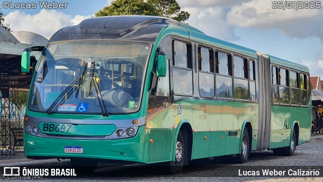 Transporte Coletivo Glória BB697 na cidade de Curitiba, Paraná, Brasil, por Lucas Weber Calizario. Número da foto: #13261195.