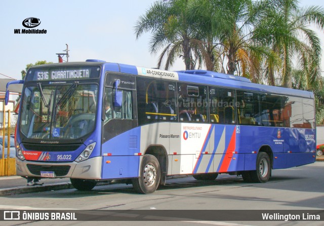 Empresa de Ônibus Pássaro Marron 95.022 na cidade de Aparecida, São Paulo, Brasil, por Wellington Lima. Número da foto: #13261025.