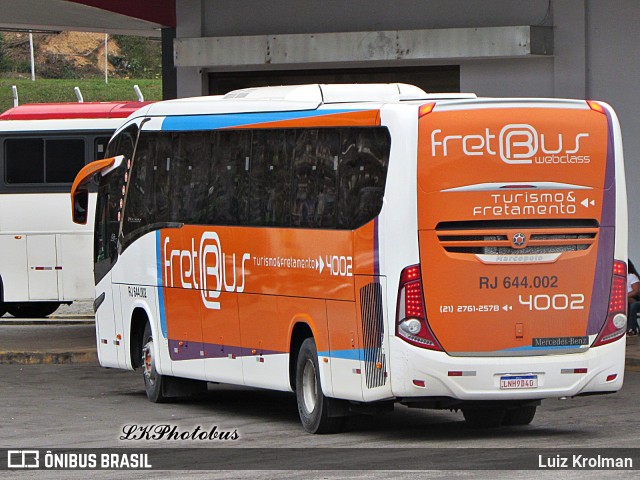 FretBus Fretamento e Turismo 4002 na cidade de Juiz de Fora, Minas Gerais, Brasil, por Luiz Krolman. Número da foto: #13262126.