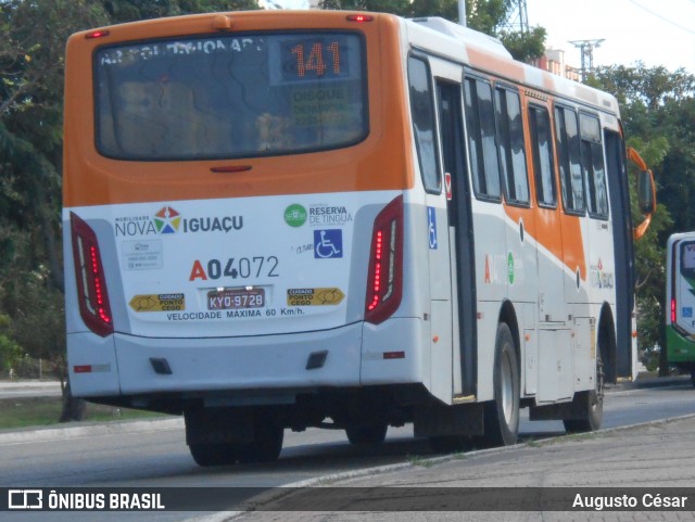 Auto Viação Vera Cruz - Belford Roxo A04072 na cidade de Nova Iguaçu, Rio de Janeiro, Brasil, por Augusto César. Número da foto: #13262244.