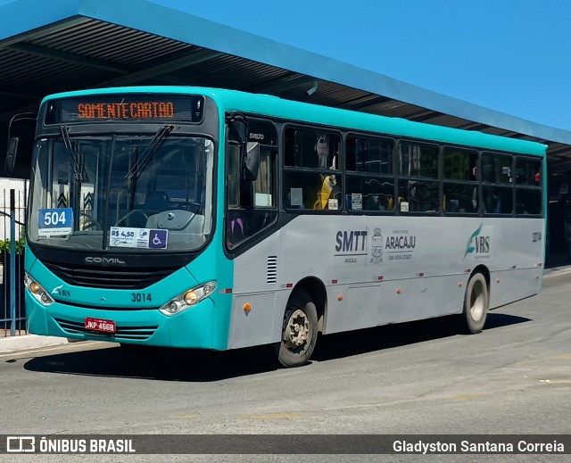 VRS - Viação Roberto Santana 3014 na cidade de Aracaju, Sergipe, Brasil, por Gladyston Santana Correia. Número da foto: #13261630.