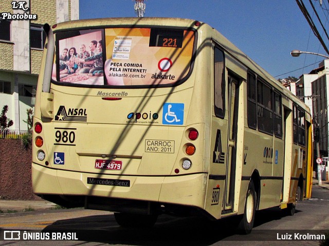 ANSAL - Auto Nossa Senhora de Aparecida 980 na cidade de Juiz de Fora, Minas Gerais, Brasil, por Luiz Krolman. Número da foto: #13261782.