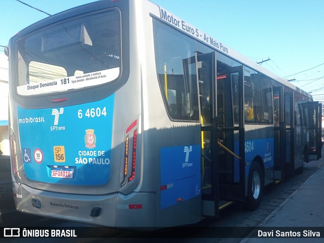 Viação Paratodos > São Jorge > Metropolitana São Paulo > Mobibrasil 6 4604 na cidade de São Paulo, São Paulo, Brasil, por Davi Santos Silva. Número da foto: #13260978.
