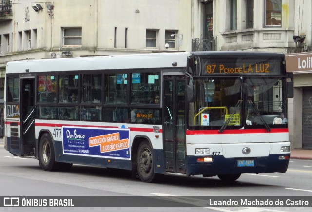 CUTCSA - Companhia Uruguaia de Transporte Coletivo 477 na cidade de Montevideo, Montevideo, Uruguai, por Leandro Machado de Castro. Número da foto: #13262742.