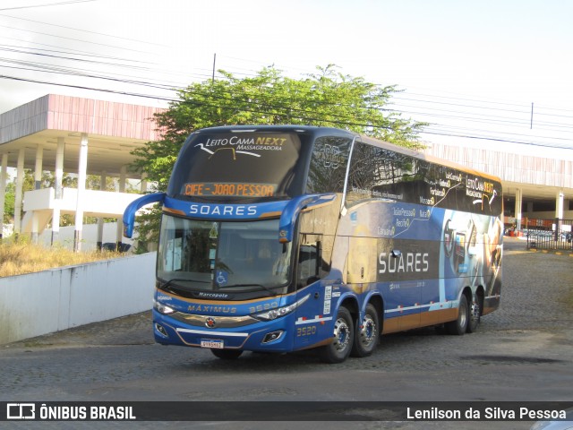 Soares Turismo e Fretamento 3520 na cidade de Caruaru, Pernambuco, Brasil, por Lenilson da Silva Pessoa. Número da foto: #13265408.