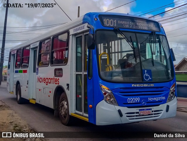 Consórcio Navegantes - 02 > Viação São Jorge > Transurb Transporte Urbano 02099 na cidade de João Pessoa, Paraíba, Brasil, por Daniel da Silva. Número da foto: #13266155.