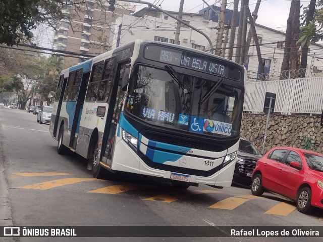 VUG - Viação Urbana Guarulhos 1411 na cidade de Guarulhos, São Paulo, Brasil, por Rafael Lopes de Oliveira. Número da foto: #13264624.