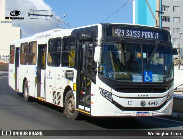 Onicamp Transporte Coletivo 4949 na cidade de Campinas, São Paulo, Brasil, por Wellington Lima. Número da foto: #13265960.