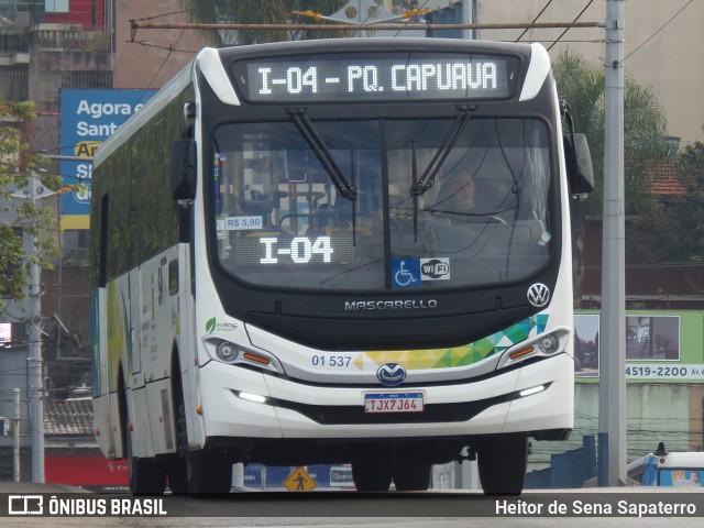 Viação Guaianazes 01 537 na cidade de Santo André, São Paulo, Brasil, por Heitor de Sena Sapaterro. Número da foto: #13265788.