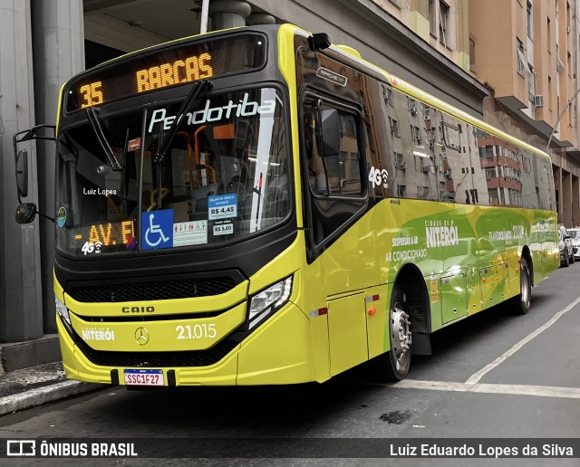 Viação Pendotiba 2.1.015 na cidade de Niterói, Rio de Janeiro, Brasil, por Luiz Eduardo Lopes da Silva. Número da foto: #13263617.