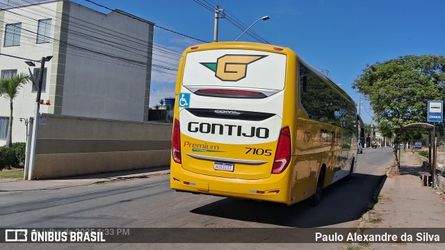 Empresa Gontijo de Transportes 7105 na cidade de Matozinhos, Minas Gerais, Brasil, por Paulo Alexandre da Silva. Número da foto: #13263897.