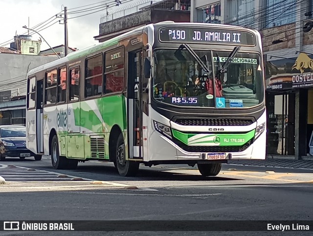 Viação Elite RJ 176.083 na cidade de Volta Redonda, Rio de Janeiro, Brasil, por Evelyn Lima. Número da foto: #13264251.