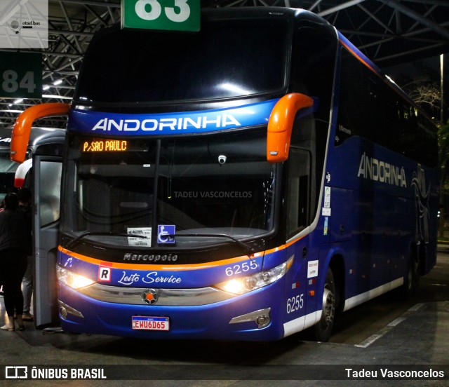 Empresa de Transportes Andorinha 6255 na cidade de São Paulo, São Paulo, Brasil, por Tadeu Vasconcelos. Número da foto: #13264249.