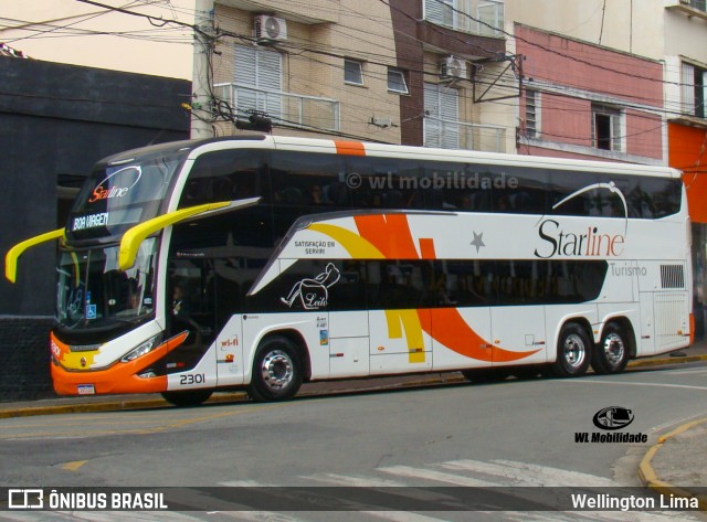 Starline Turismo 2301 na cidade de Aparecida, São Paulo, Brasil, por Wellington Lima. Número da foto: #13265947.